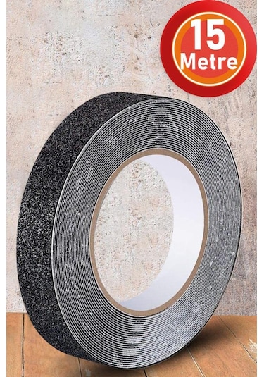 15 Mt Bondit Siyah Yapışkanlı Kaygan Zemin Basamak Merdiven Kaydı