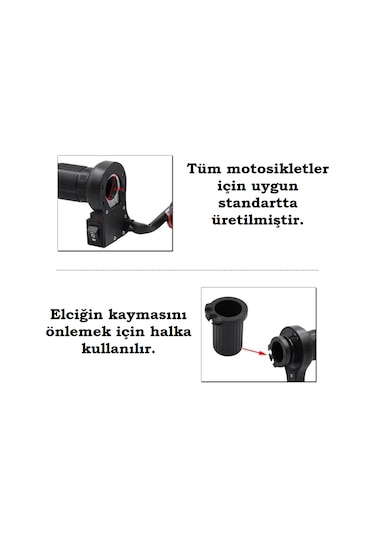 Universal Isıtmalı Elcik Motosiklet El Isıtıcı Kolay Switch Entegre Gaz Kollu