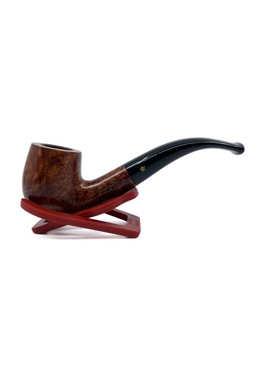 Şahin Sarı Yıldız Bent Billiard 9mm Filtreli Akrilik Saplı Pipo X-160