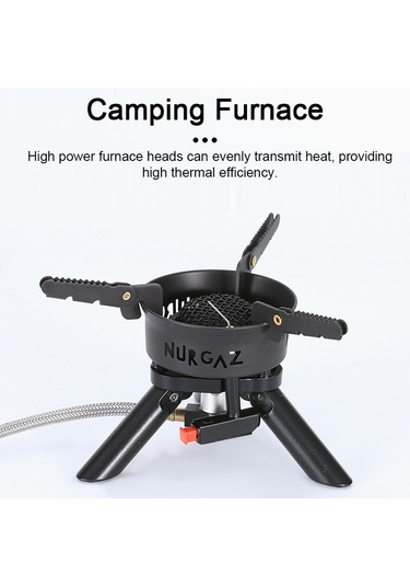 Nurgaz-açık Kamp Metal Sobalar Taşınabilir Piknik Barbekü,y27515 Siyah