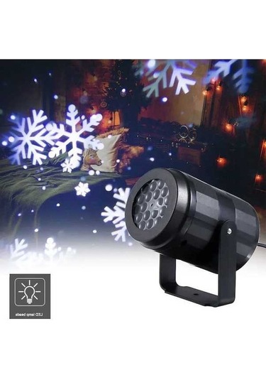 Pazly Renkli Kar Tanesi Led Projeksiyon Lambası: İç/dış Mekanlar İçin Parti/kutlama Dekorasyonu