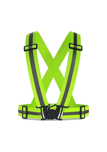 Uniprom Yüksek Görünürlüklü Reflektörlü Ikaz Yeleği, Motorsiklet Motor Bisiklet Scooter Yeleği Neon Sarı