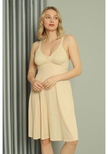 Nbb Kadın Ten Rengi Micro Toparlayıcı Sütyen Kombinezon Ten