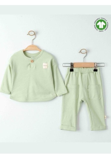 Bebek Organik Eşofman Takım-15483 Mint