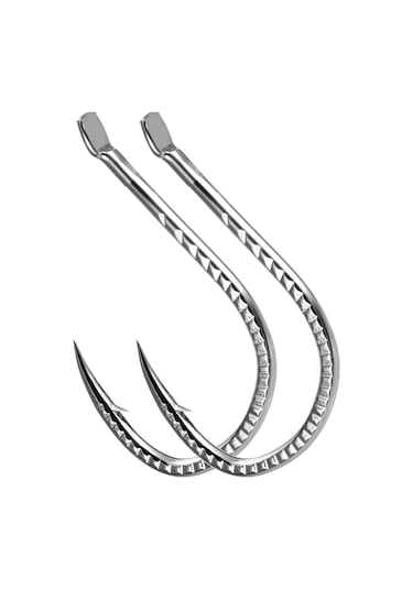 Yuntech01 20 Adet Yüksek Karbon Çelik Işini İğnesi 10 Numara, Çengelli Ve Çoklu Oluklu Tasarım, Balık Kaçırma Riskini Azaltır