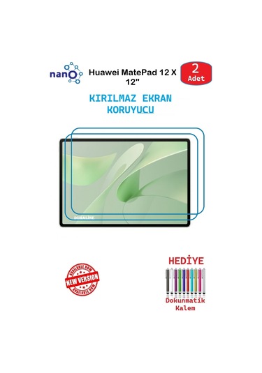 Huawei Matepad 12 X 12" İçin Nano Ekran Koruyucu 9h Esnek 2 Adet
