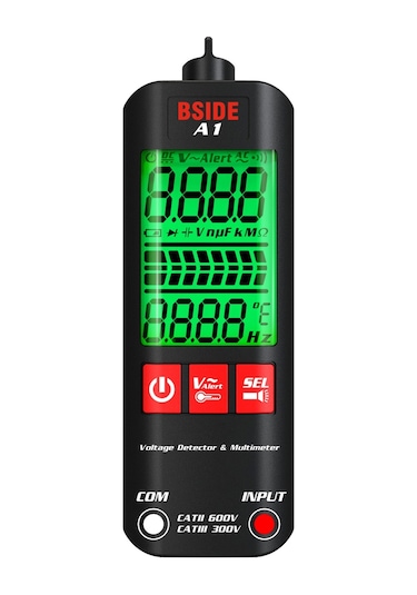 Hallow Bsıde A1 Mini LCD Test Cihazı Voltaj Fermuarsız Kılıf Dijital Multimetre