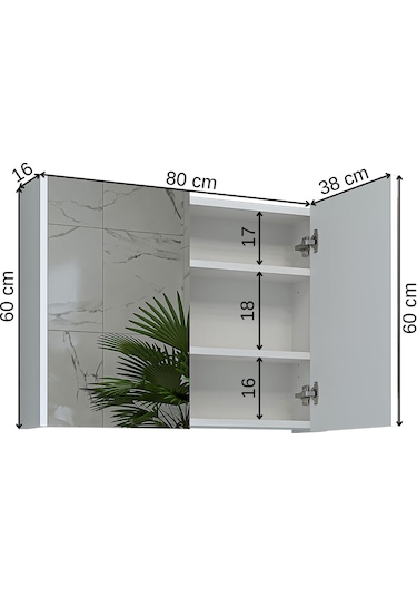 Banos Banyo Roomart Ad7 Kulpsuz 2 Kapaklı Mat Beyaz Mdf 80 Cm Aynalı Banyo Üst Dolabı Mat Beyaz Banos Banyo Roomart Ad7 Kulpsuz 2 Kapaklı Mat Beyaz Mdf 80 Cm Aynalı Banyo Üst Dolabı Mat Beyaz