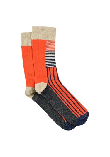Erkek Rubi 3'lü Soket Çorap Renkli