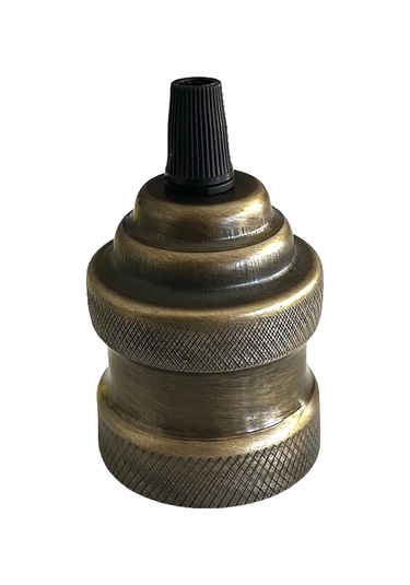 Duy Lalesi Ve E27 Duy Desenli Eskitme Renk Metal 1 Adet Eskitme