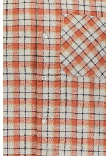 Finesuits Erkek Flanel Gömlek 2422204061.mlcr Kiremit