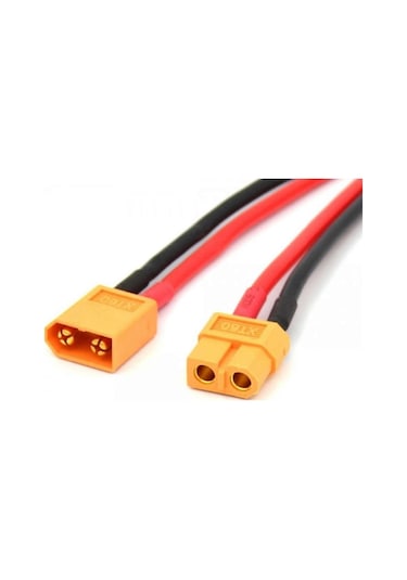 Xt60 Soketli Kablo Çifti - Erkek Dişi 10cm 100mm Lipo Pil