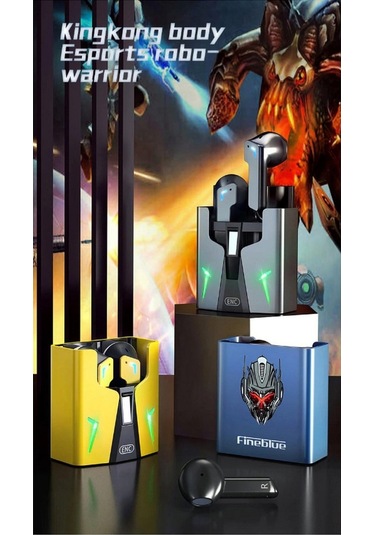 Fineblue KingKong TWS Bluetooth 5.2 Dokunmatik Kulak İçi Oyuncu Kulaklığı
