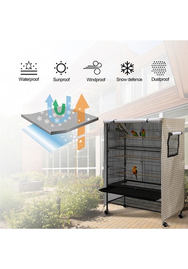 Kuş Kafesi Kapağı Hava Tasarımı Ayarlanabilir Kenar Yüksek Kalite Malzemeler Evrensel Boyut Kuşları Kötü Hava Koşullarından Korur