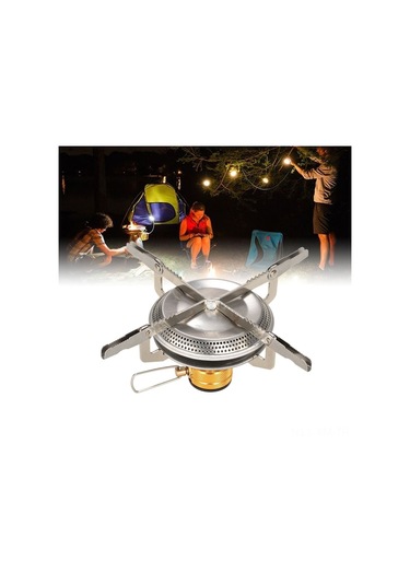 Ximistore9 Stainless Steel Çıkarılabilir Fırın, 3500w Güç, 190g Hafif, Kamp Ve Doğa Etkinlikleri İçin Taşınabilir Isıtıcı Altın - Gümüş