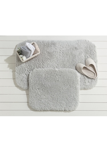 Madame Coco Sheep Banyo Paspası 1kbapa05262'li Büyük Boy Set-gri Gri