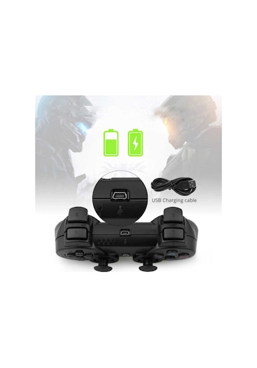 Playstation 3 Uyumlu Double-shock Wireless Oyun Kolu Siyah