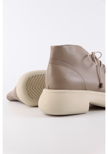 Ella Vizon Hakiki Deri Kadın Bot-vizon Vizon