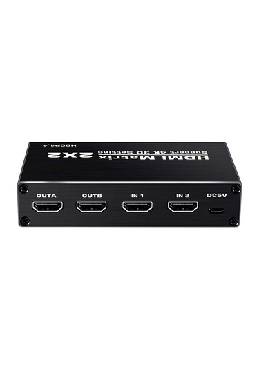 Gplus 4KMX222 2x2 Matrix Switch Splitter HDMI 2.0 4K 2160P HDR