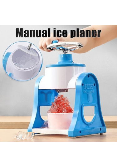 Tcherchı Manuel Ev Tipi Küçük Buz Makinesi, Mini El Buz Kırıcı Mavi