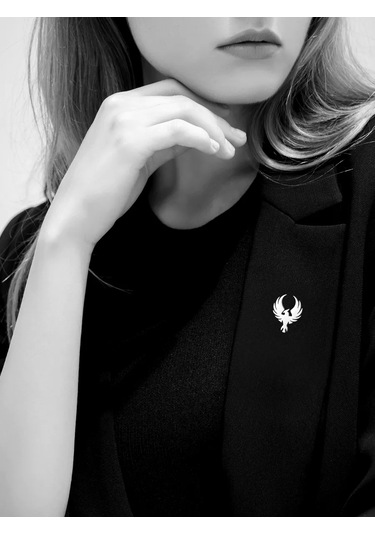 Olfil Özgürlük Efektiyle Minyatür Feniks Kuşu Uçuş Broş 372749477 Gri