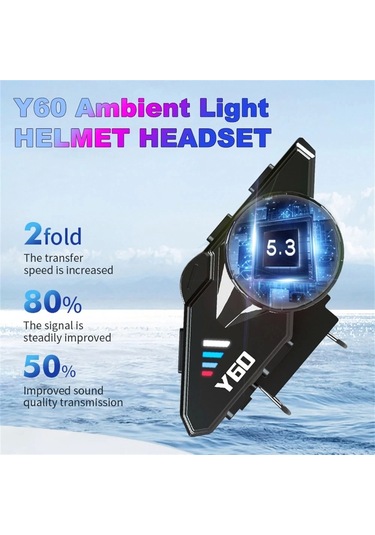 Y60 İntercom Motor Kurye Kask Motosiklet Kulaklık Bluetooth