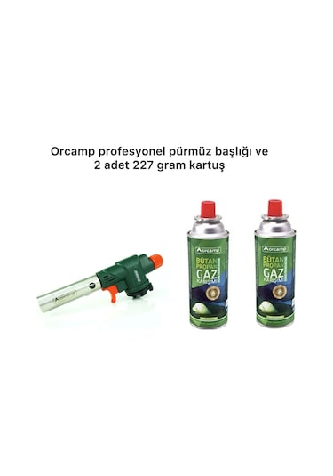 Orcamp Profesyonel Pürmüz Başlığı Ve 2 Adet 227 Gram Kartuş Çok Renkli