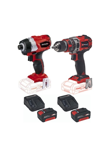Einhell TE-CI 18 BL  Vidalama TE-CD 18/50 Li-i BL 2x4.0ah Set