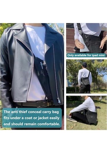 Oxford Kumaş Omuz Taktik Çantası Hırsızlık Önleyici Siyah