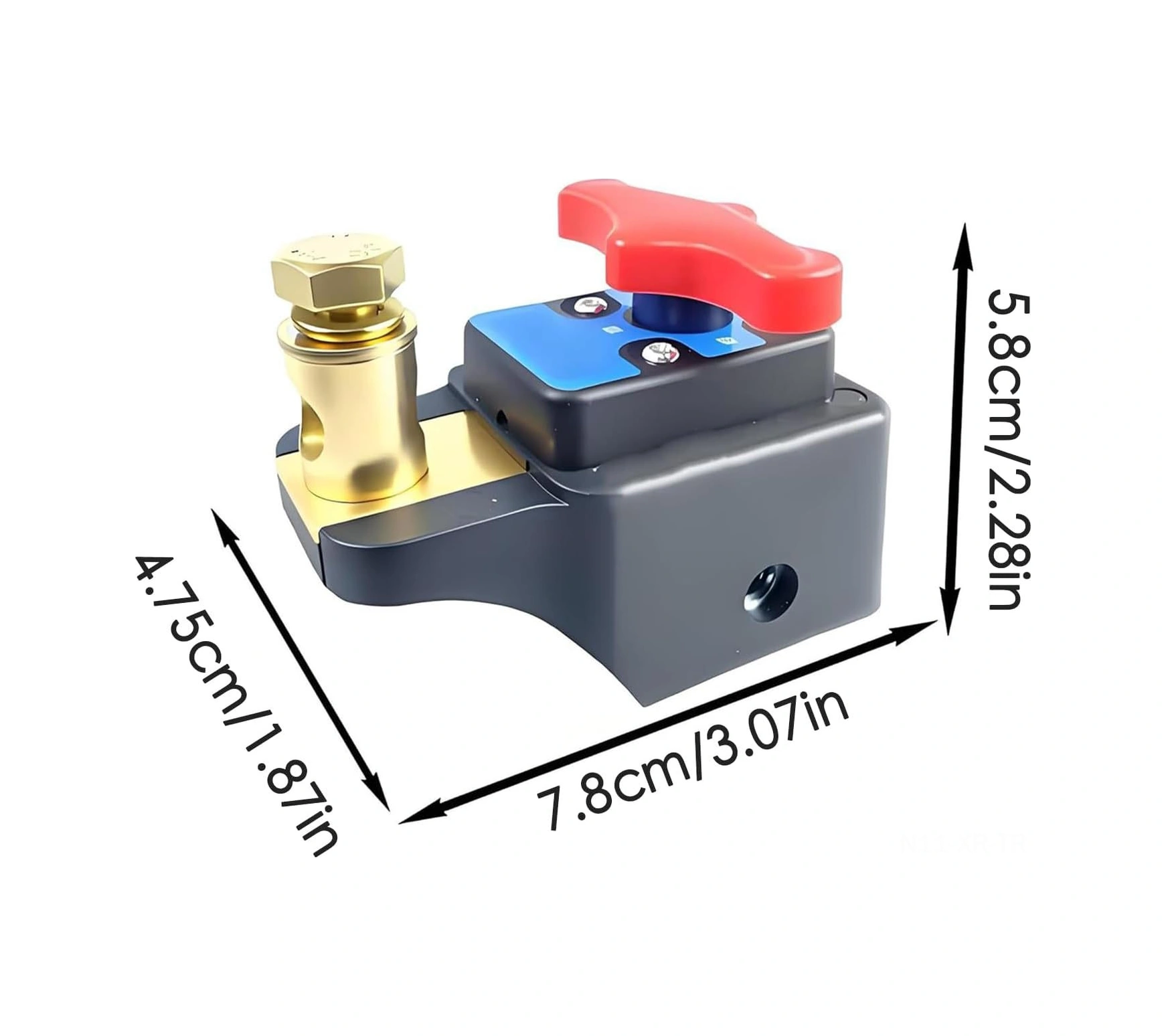 Xiyyadms 12v-24v Akü Kesici Anahtarı - Tek Tıklamayla Güç Kontrolü, Kısa Devre Koruma, Tekne, Karavan, Rovyer Ve Çekici Uygun, Üst Montajlı Bakır Abs Malzeme