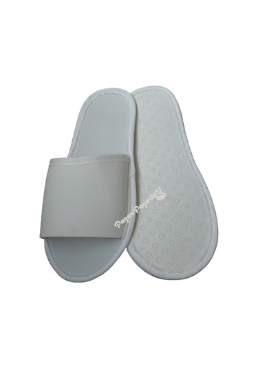 100 Çift Spa Terlik Otel Terliği Kaymaz Taban Önü Açık Terlik