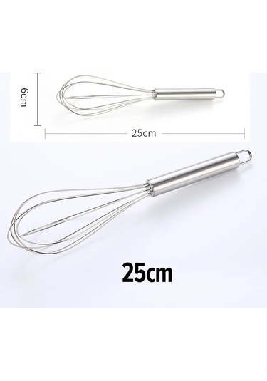 Soulader Manuel Çırpma Teli Paslanmaz Çelik 6'lı Set Ev Mutfağı İçin Kek Hamur Karıştırma Çırpıcı Diğer