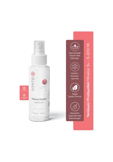 Sante Plus Hidrosol Micellar Yüz Temizleme Suyu 200 ML