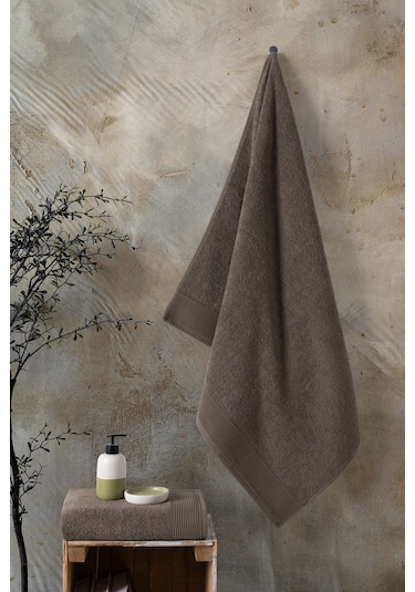 Varol Royal Serisi 2 Li Havlu Seti 50x90 & 90x150 Cm, 500 Gsm Premium Kahve