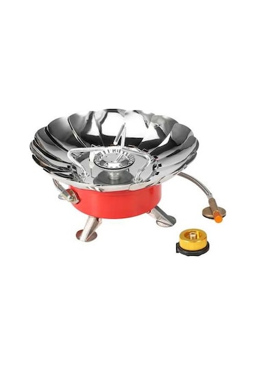 Pazly Lixada Rüzgar Geçirmez Piezo Ateşlemeli Gazlı Kamp Ocağı Açık Hava Pişirme G Gümüş