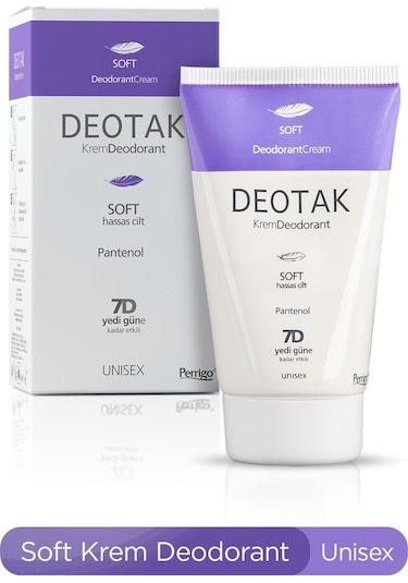 Deotak Soft Hassas Koruma 7 Güne Kadar Etkili Krem Deodorant 35 ML