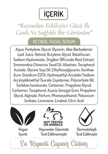 Elaine Perine %2 Retinol Serum Kırışıklık Önleyici Akne Yaşlanma