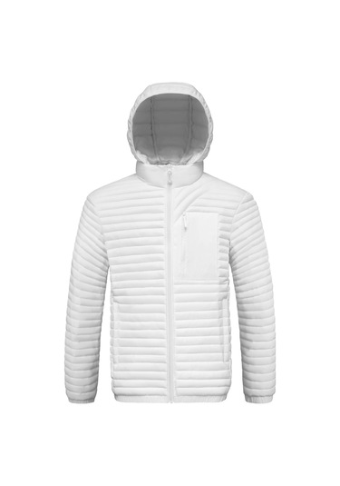 2025 Sonbahar Ve Kış Yeni Grafen Çıkarılabilir Kapüşonlu Pamuklu Ceket Bej-beyaz