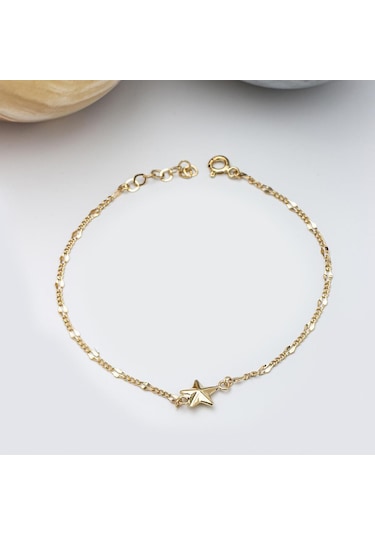 Altın Şimal Yıldızı Bileklik BL0807 Sarı Altın
