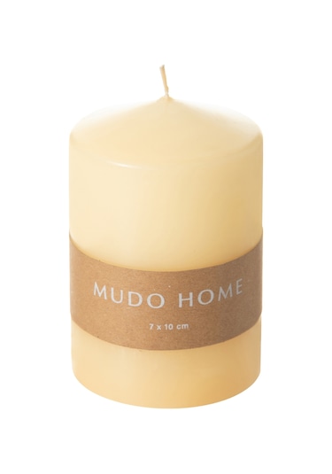 Mudo Home Sütun Mum Krem 7x10cm 696123