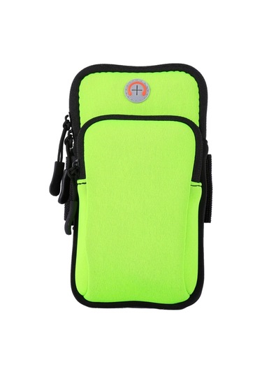 Mufunye Su Geçirmez Spor Kol Çantası - Koşu, Bisiklet, Kamp İçin Evrensel Telefon Koruması Yeşil Yeşil