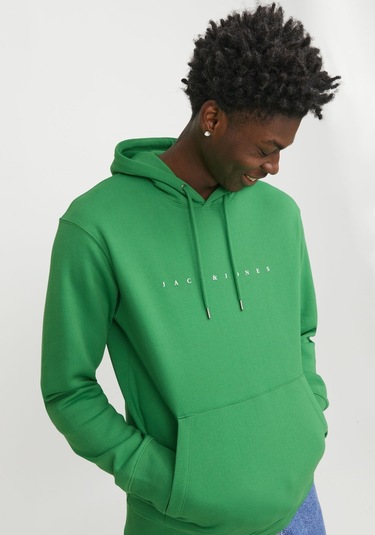 Jack & Jones Kabartma Baskili Kapüsonlu Sweatshirt - Star 12233972 Green Bee Hardal Jack & Jones Kabartma Baskili Kapüsonlu Sweatshirt - Star 12233972 Green Bee Hardal