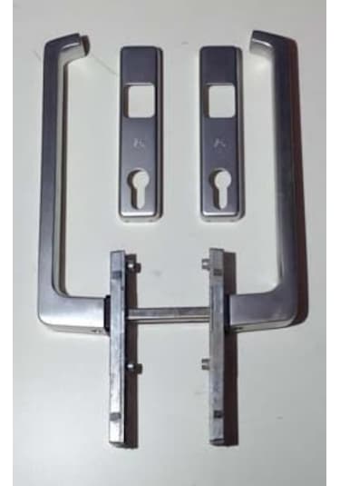 Hebeschiebe Kaldırmalı Sürme Kol İç Dış Barel Delikli  Gümüş