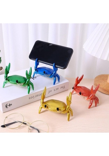 Mavi Vaorlo Sevimli Yengeç Tutucu Akıllı Telefon Pan Gözlük Telefon Tutucu Masası Standı Yaratıcı Braketi Canlı Film İzle