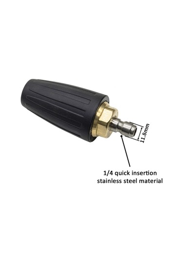 Symbee 4000 Psı Basınçlı Yıkayıcı Döner Turbo Nozul, 7 Renk 1/4 Bağlantılı, 5 Kademeli Ayarlanabilir Seramik Çekirdek Nozul