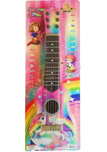 6 Telli Oyuncak Çocuk Gitarı İspanyol Gitar Pembe 6898