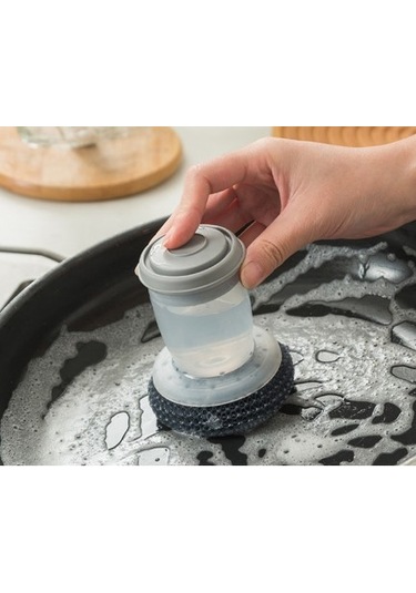 River World Bulaşık İçin Telli Yıkama Fırçası Deterjan Hazneli