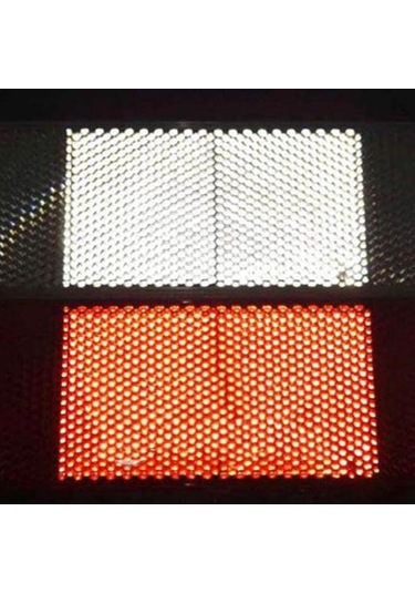 Beyaz 2 Adet Evrensel Plastik Kuyruk Emniyet Yansıtıcı Plakalar Araba Kamyon Araç İçin Güçlü Reflektörler