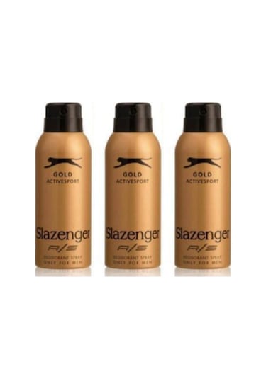 Slazenger Active Sport Gold Erkek Sprey Deodorant 3 x 150 ML