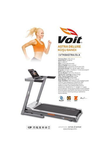 Voit Astra Deluxe 2.5 Hp Av Otomatik Eğimli Koşu Bandı